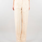 Pantaloni Crema wide leg in misto lino RA6094T8823 21406 BLUGIRL 