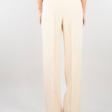 Pantaloni Crema wide leg in misto lino RA6094T8823 21406 BLUGIRL 