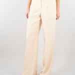 Pantaloni Crema wide leg in misto lino RA6094T8823 21406 BLUGIRL 