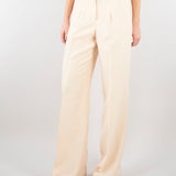 Pantaloni Crema wide leg in misto lino RA6094T8823 21406 BLUGIRL 