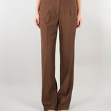 Pantaloni Cioccolato wide leg in misto lino RA6094T8823 90913 BLUGIRL 