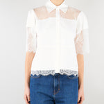 Camicia Bianco in cotone con pizzo RA6142T544A 11111 BLUGIRL 