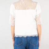 Camicia Bianco in cotone con pizzo RA6142T544A 11111 BLUGIRL 