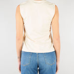 Top Crema in jersey con pizzo RA6152J5003 21406 BLUGIRL 