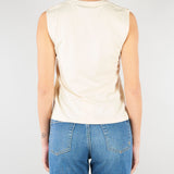 Top Crema in jersey con pizzo RA6152J5003 21406 BLUGIRL 