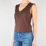 Top Cioccolato in jersey con pizzo RA6152J5003 90913 BLUGIRL 