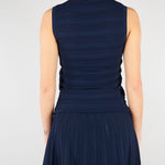Top Blu in maglia di viscosa pointelle RA6187MA89R 93713 BLUGIRL 
