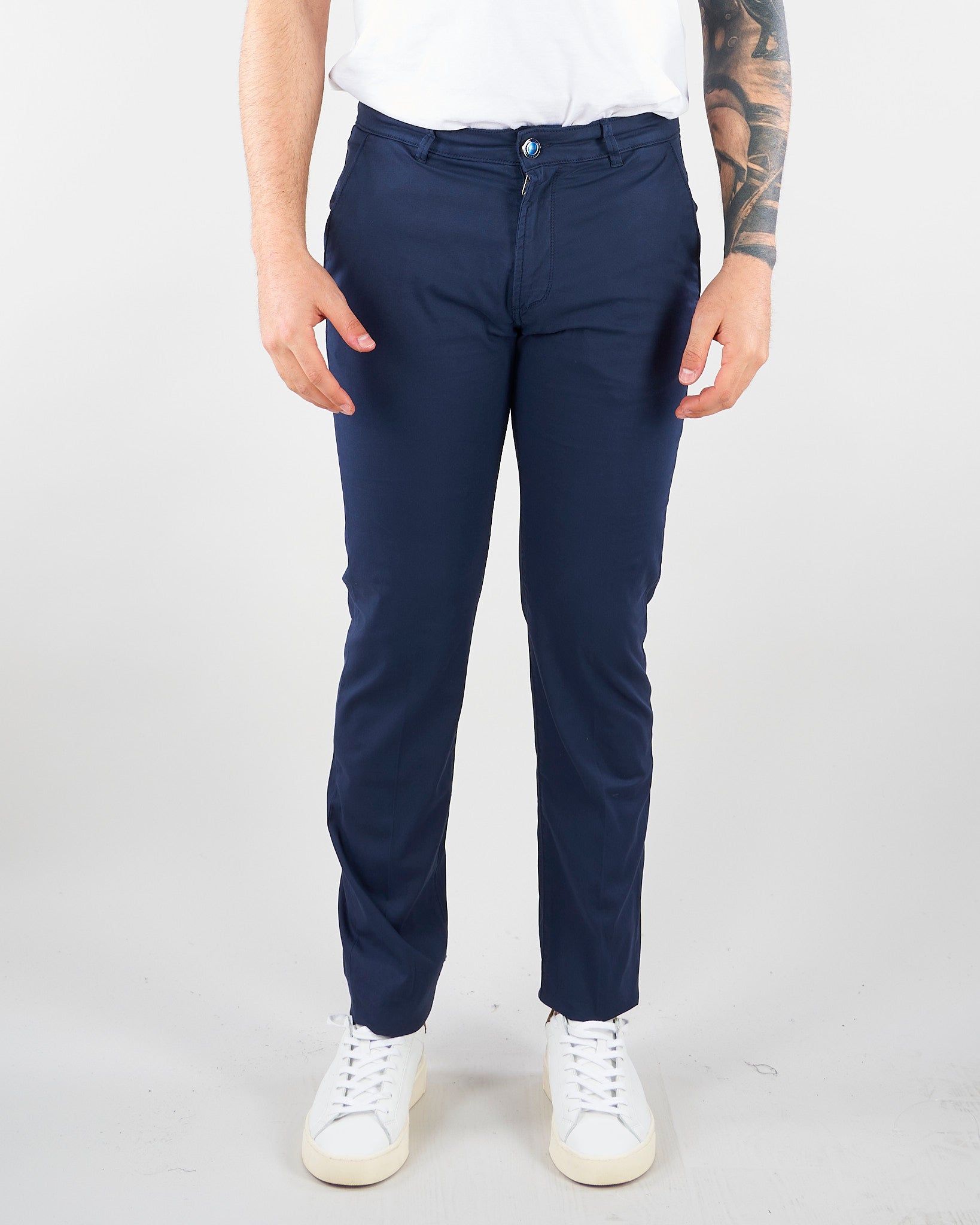 Pantalone Blu in cotone con tasche america CHINOSREY17T246 892 CAMOUFLAGE 