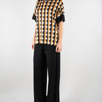 Pantalone Nero in jerey D2501100 01 CLIPS 