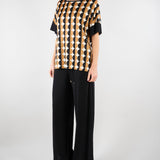 Pantalone Nero in jerey D2501100 01 CLIPS 