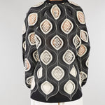 Blusa Nero-Bianco con ricami D3209763 01 CLIPS 