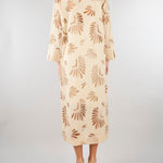 Abito Beige in cotone con ricami D3429760 91 CLIPS 