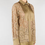 Camicia Verde in pizzo con dettagli in satin E3809739 30 CLIPS 