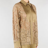 Camicia Verde in pizzo con dettagli in satin E3809739 30 CLIPS 