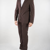 Pantalone Marrone in pura lana vergine e seta 2745792718487 30 CORNELIANI 