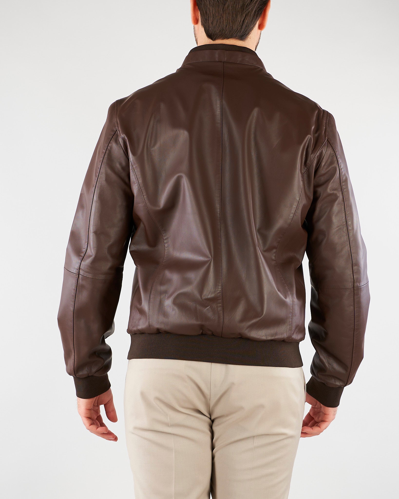 Giubbotto Moro in vera pelle reversibilie 27L5W32720175 30 CORNELIANI 