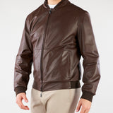 Giubbotto Moro in vera pelle reversibilie 27L5W32720175 30 CORNELIANI 