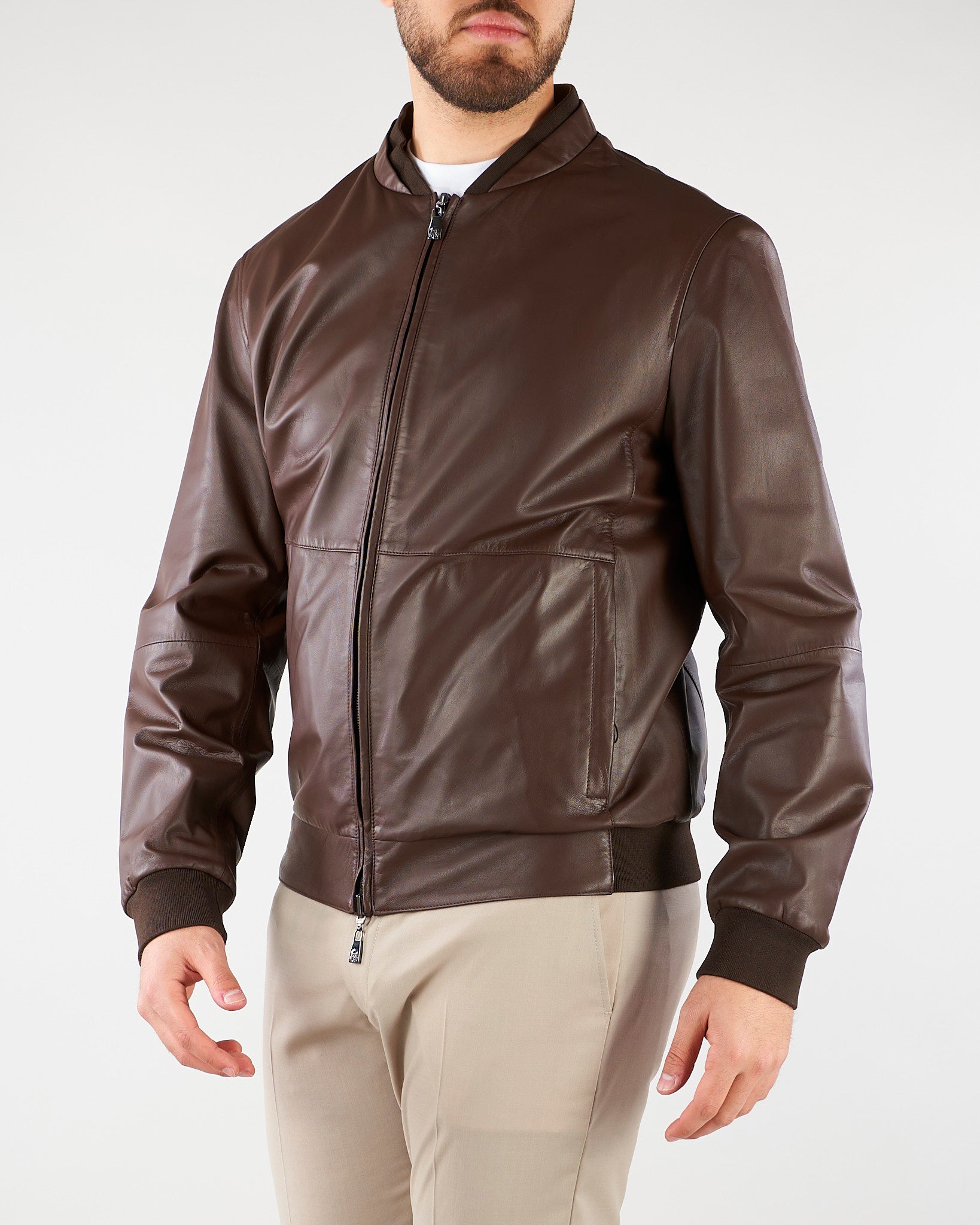 Giubbotto Moro in vera pelle reversibilie 27L5W32720175 30 CORNELIANI 