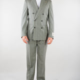 Abito Verde gessato doppiopetto 27NZ112767270 50 CORNELIANI 