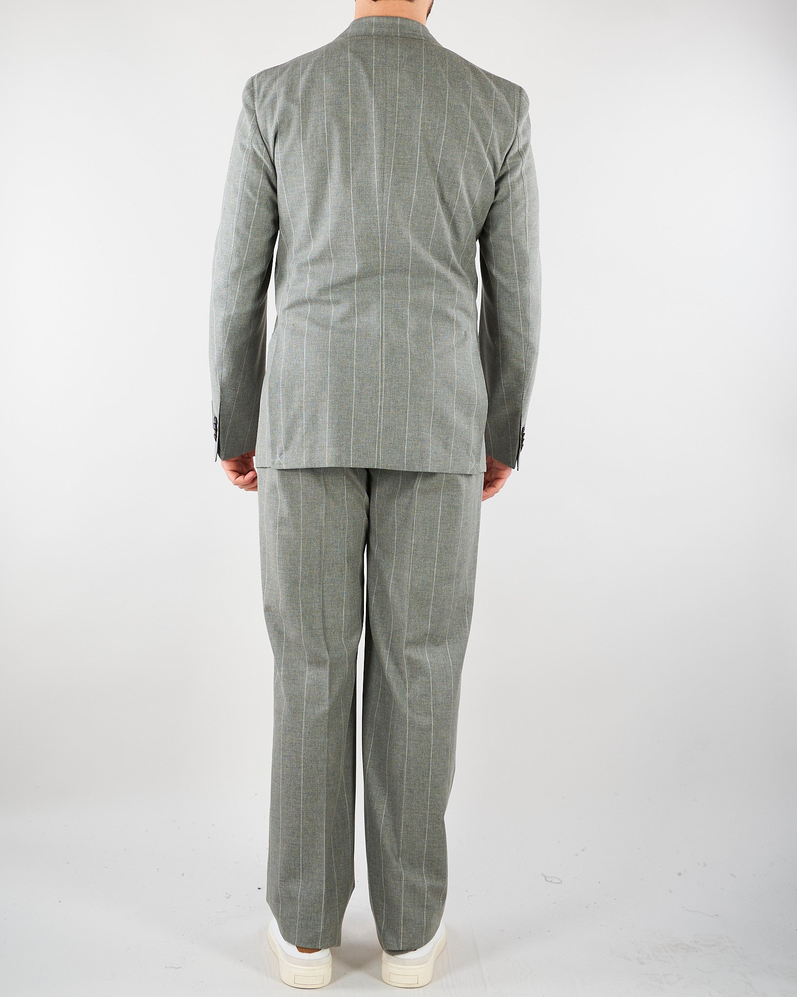 Abito Verde gessato doppiopetto 27NZ112767270 50 CORNELIANI 