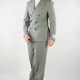 Abito Verde gessato doppiopetto 27NZ112767270 50 CORNELIANI 