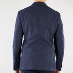 Giacca Blu microfantasia doppiopetto 27XZ932766905 01 CORNELIANI 