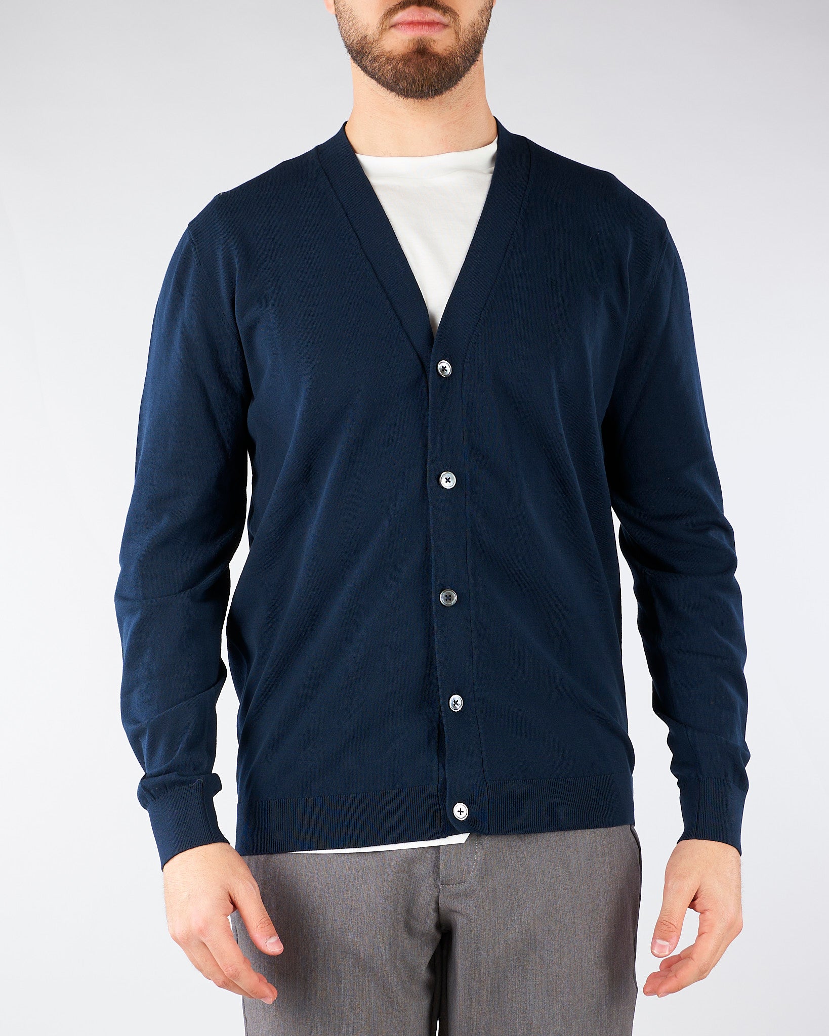 Cardigan Blu in puro cotone DK17002 89 DIKTAT 