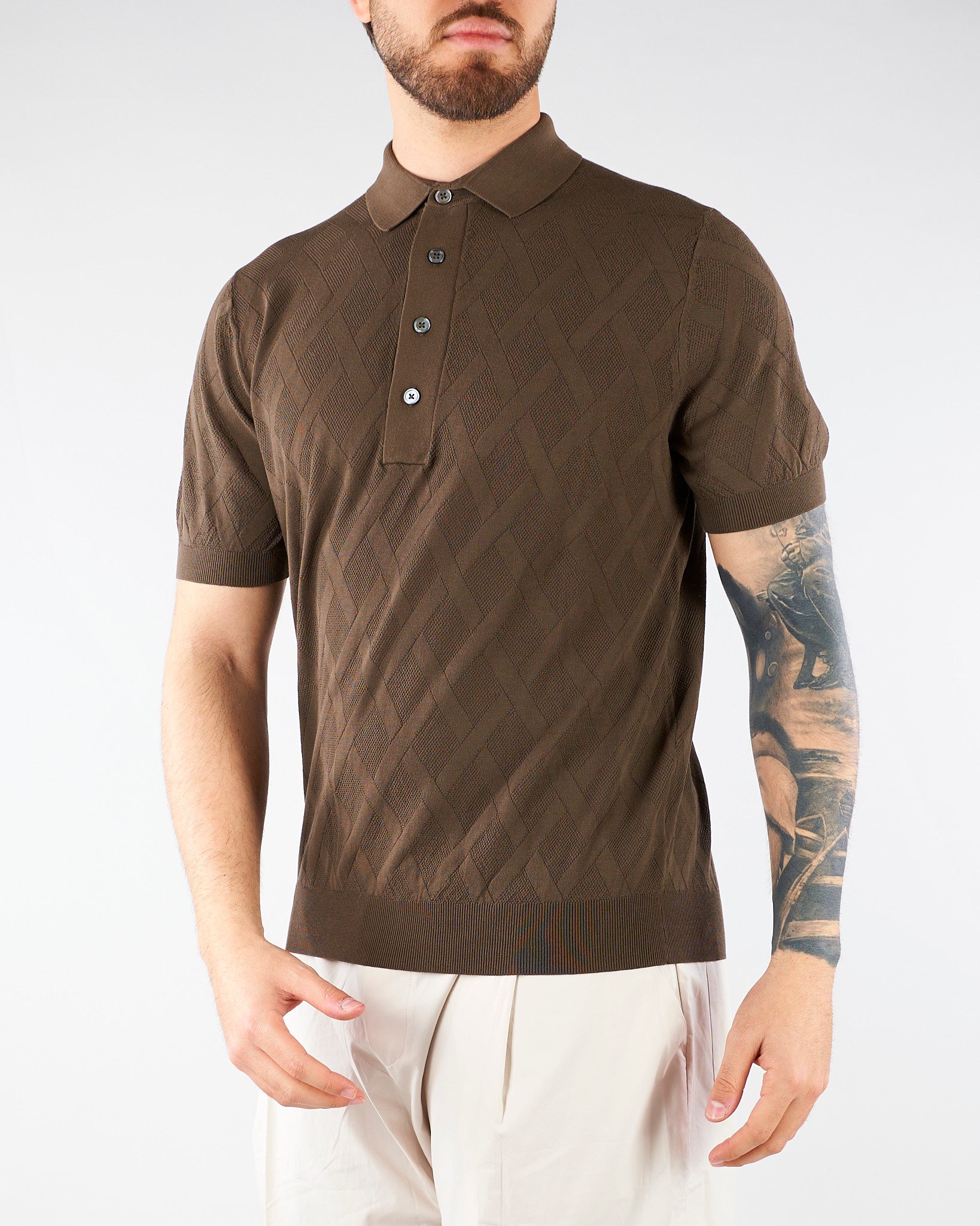 Maglia polo jacquard Moro DK17019B 85 DIKTAT 