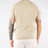 Maglia Sabbia in cotone a costine con profili a contrasto DK17020 30 DIKTAT 