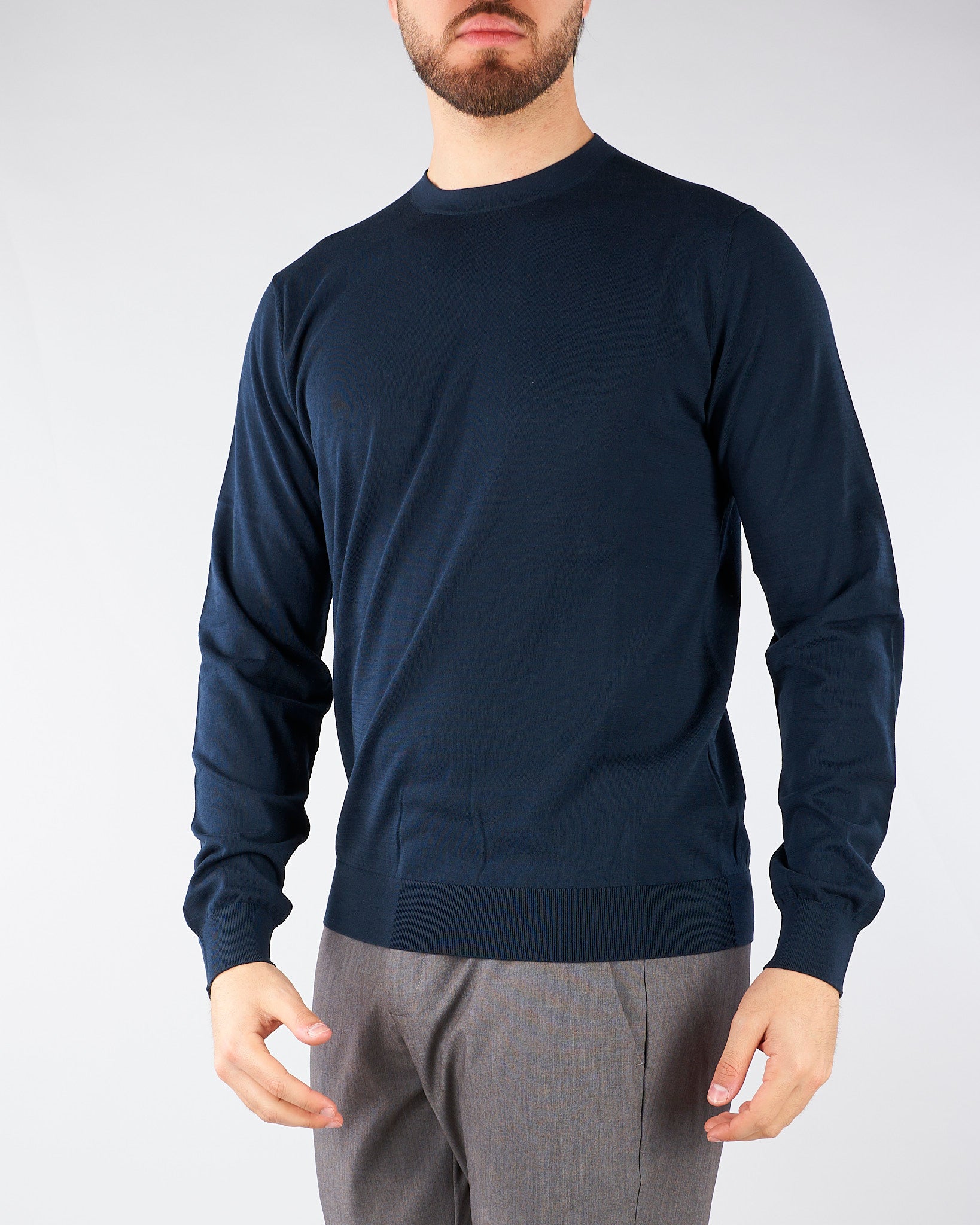 Maglia Blu in puro cotone Ultrafine DK17035 89 DIKTAT 