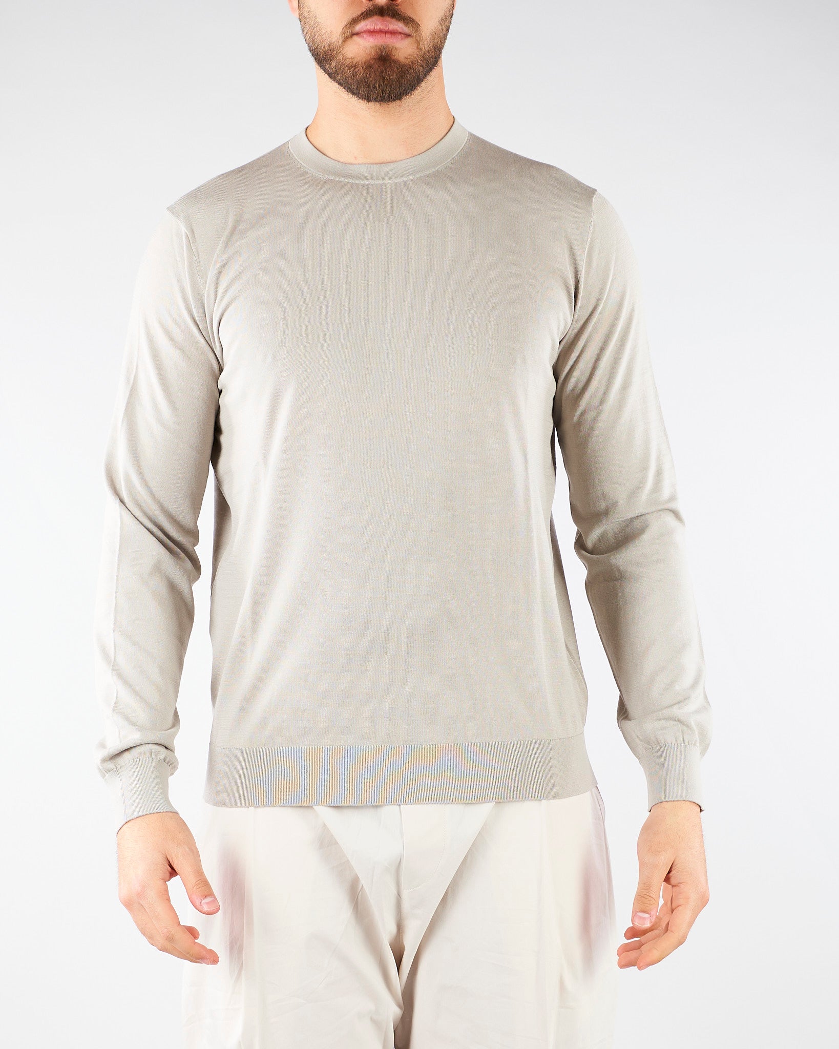 Maglia Grigio in puro cotone Ultrafine DK17035 98 DIKTAT 