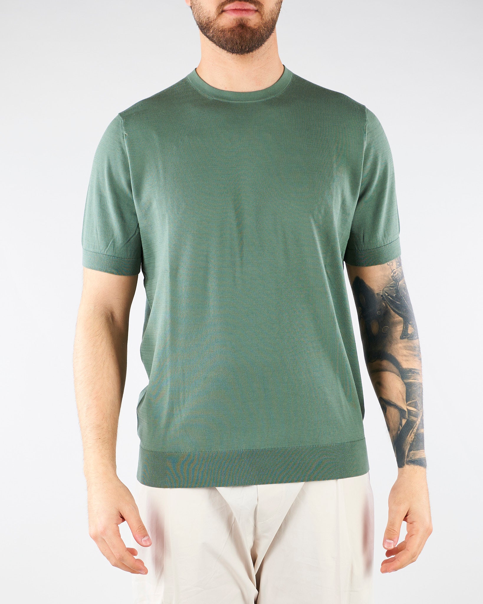 Maglia Verde in cotone ultrafine DK17036 35 DIKTAT 