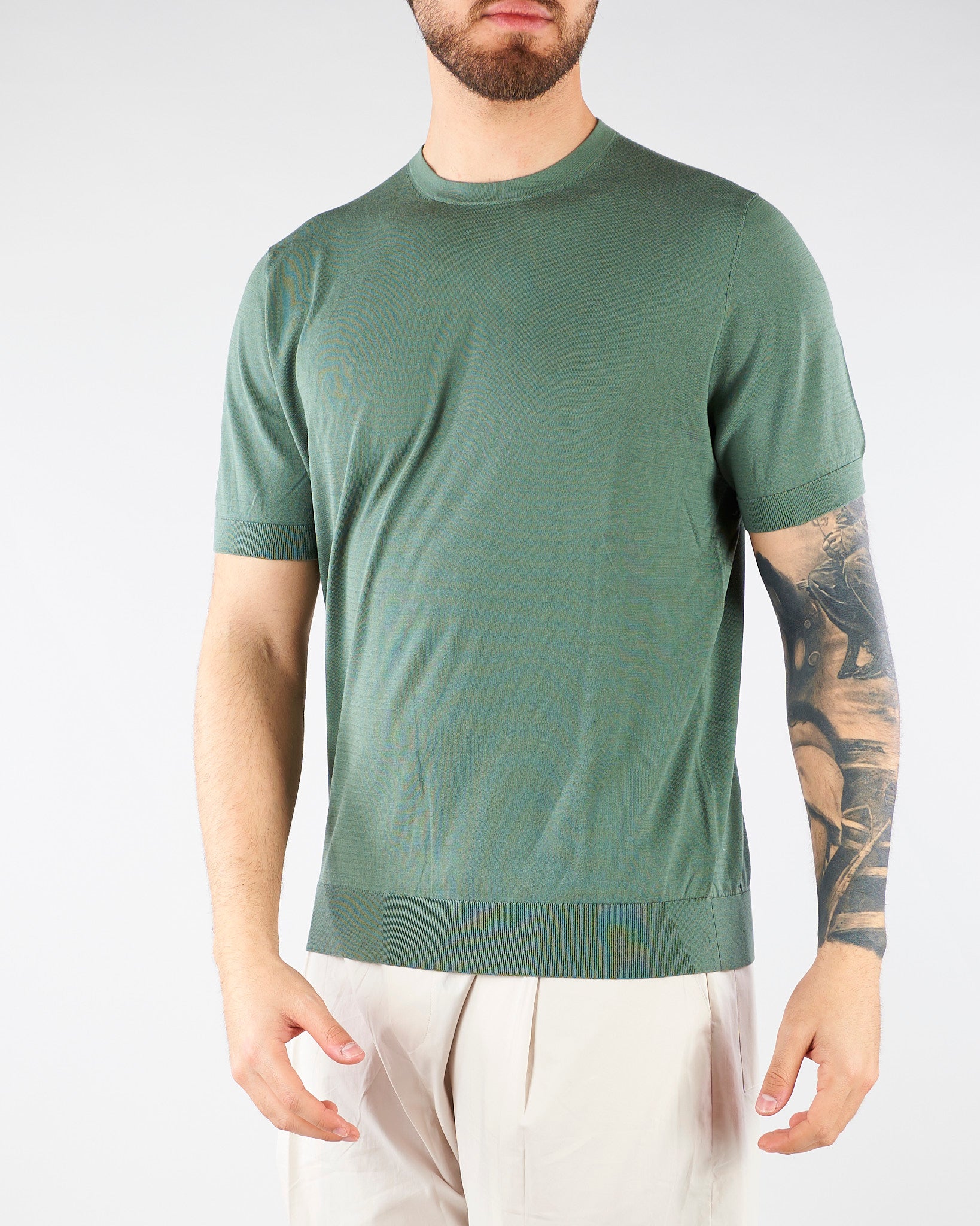 Maglia Verde in cotone ultrafine DK17036 35 DIKTAT 