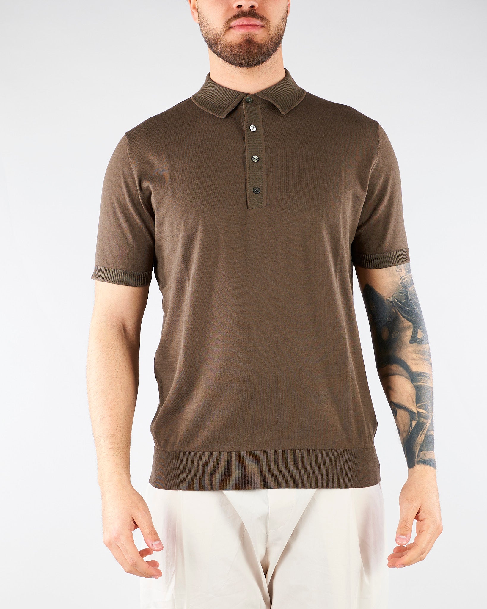 Maglia a polo Moro in puro cotone DK17041 85 DIKTAT 
