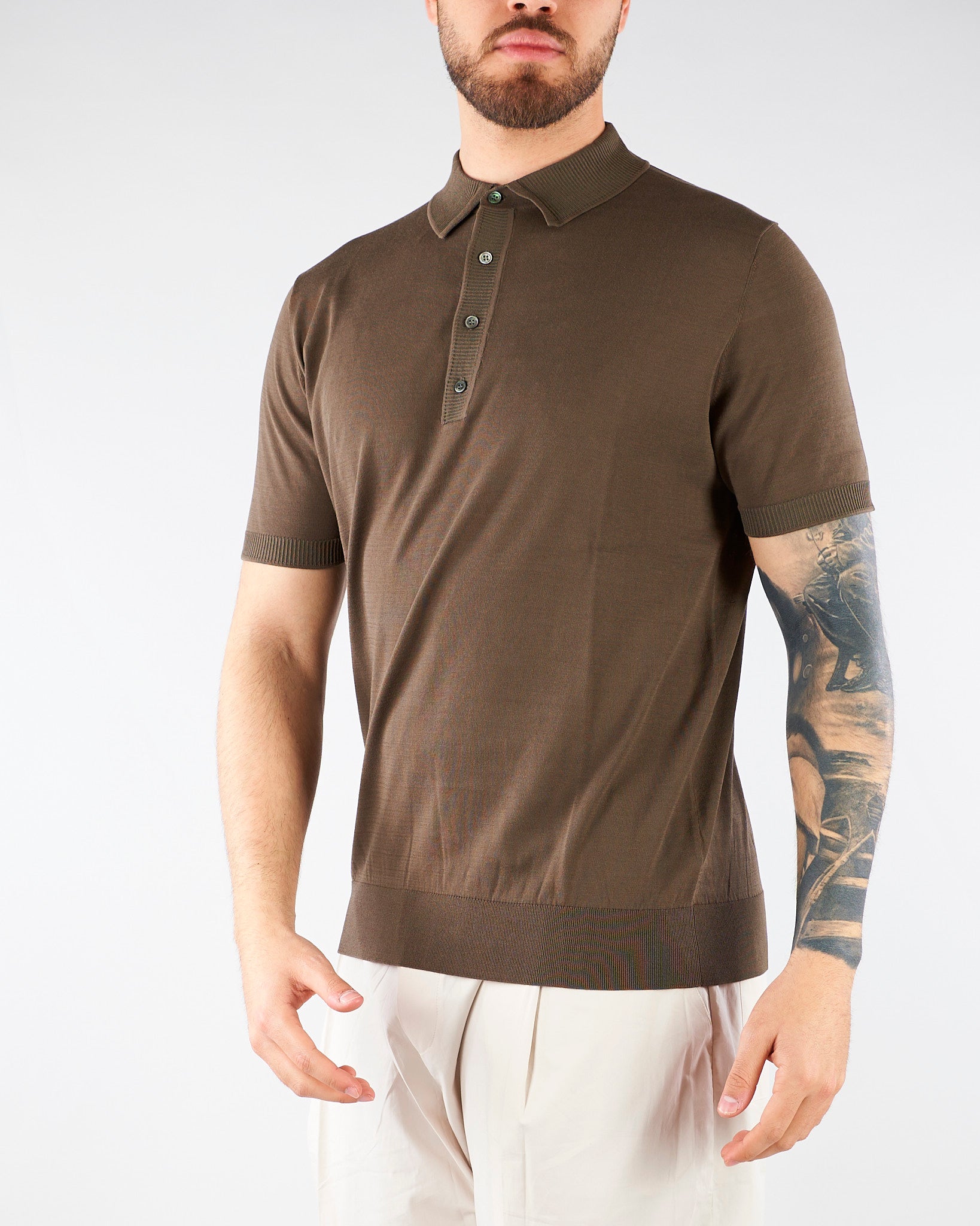 Maglia a polo Moro in puro cotone DK17041 85 DIKTAT 