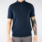Maglia a polo Blu in puro cotone DK17041 89 DIKTAT 