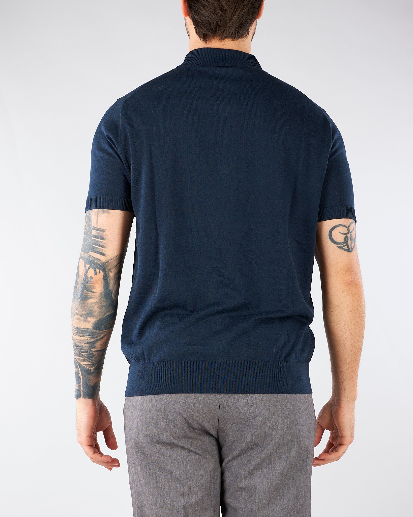 Maglia a polo Blu in puro cotone DK17041 89 DIKTAT 