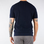 Maglia Blu jacquard in pura seta e cotone DK17058 89 DIKTAT 