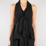Top Nero con volant SS260020 99 ELEH 