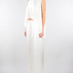 Top Bianco in satin con fondo asimmetrico SS260045 1 ELEH 