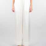 Pantalone Bianco in satin con elastico in vita SS260046 1 ELEH 