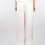Pantalone Bianco in satin con elastico in vita SS260046 1 ELEH 