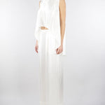 Pantalone Bianco in satin con elastico in vita SS260046 1 ELEH 