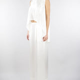 Pantalone Bianco in satin con elastico in vita SS260046 1 ELEH 
