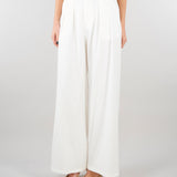 Pantalone Bianco wide leg con elastico SS260084 1 ELEH 