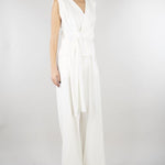 Pantalone Bianco wide leg con elastico SS260084 1 ELEH 