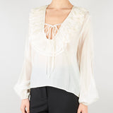 Blusa Panna con volant SS260116 2 ELEH 