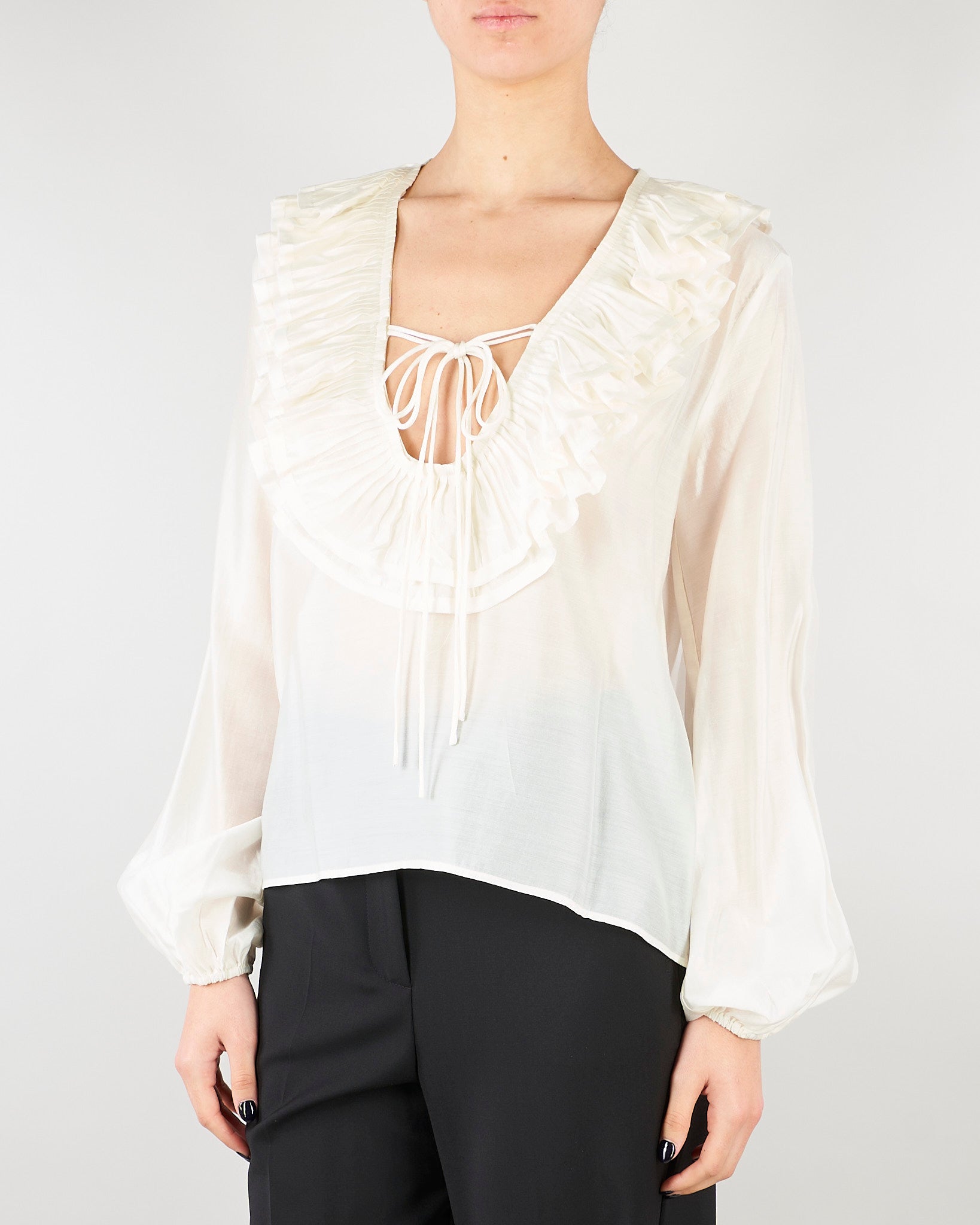 Blusa Panna con volant SS260116 2 ELEH 