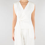 Top Bianco con nodo e volant SS260153 1 ELEH 