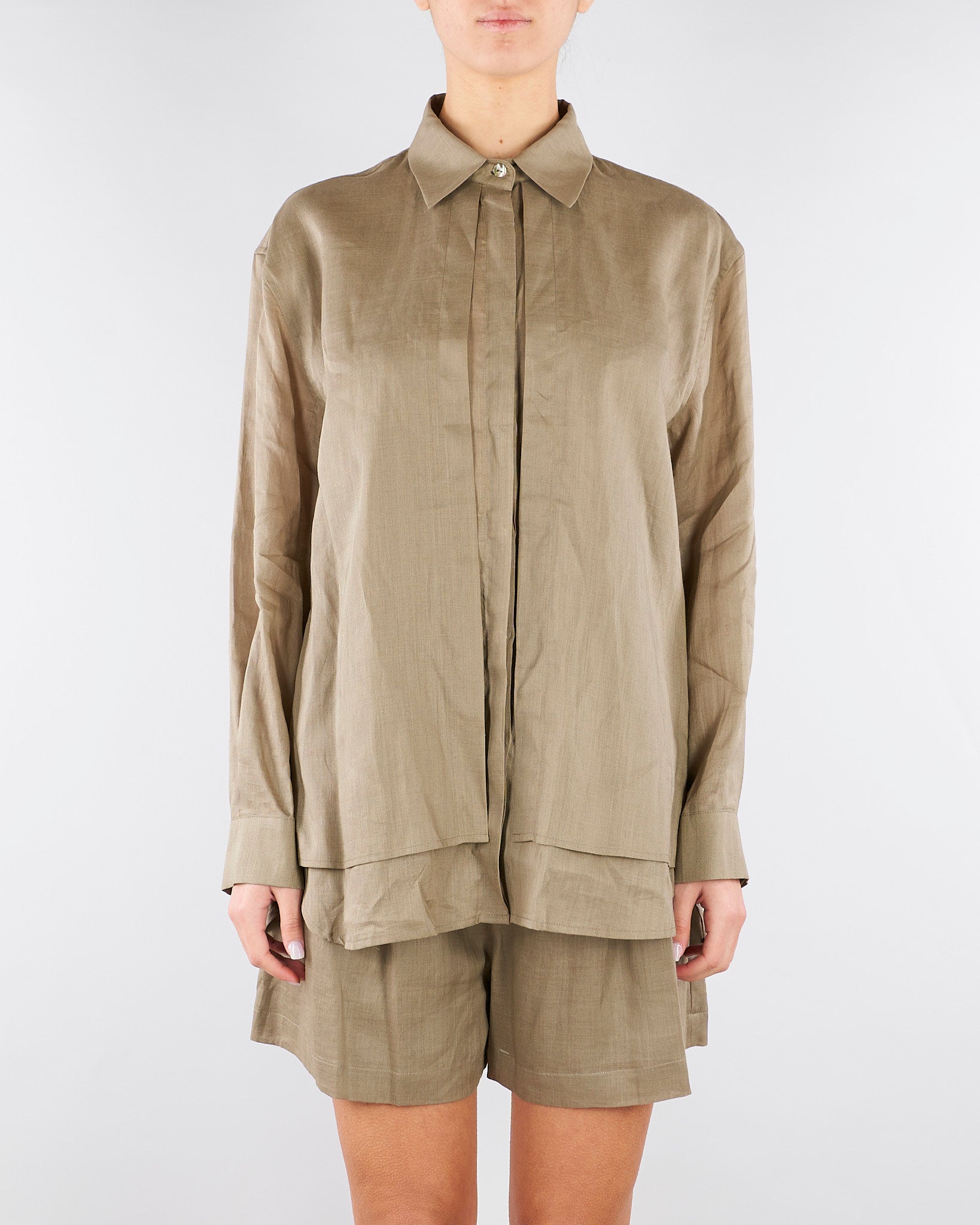Camicia Fango in ramie SS260175 35 ELEH 